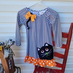 Halloween Cat Dress Rare Editions - Girl's 6X